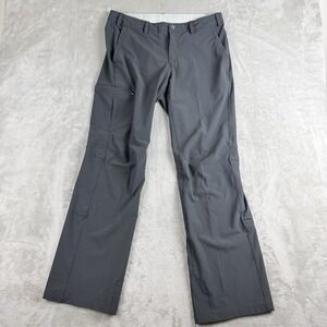 REI Pants Womens 10 Black Stretch Cargo Roll Up Adjustable Waist Gorpcore Hiking